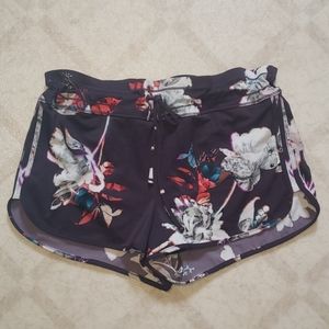 Flower/botanical Athleta swim shorts